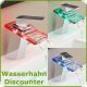 Armatur mit Beleuchtung und offenem Wasserflu� aus Glas